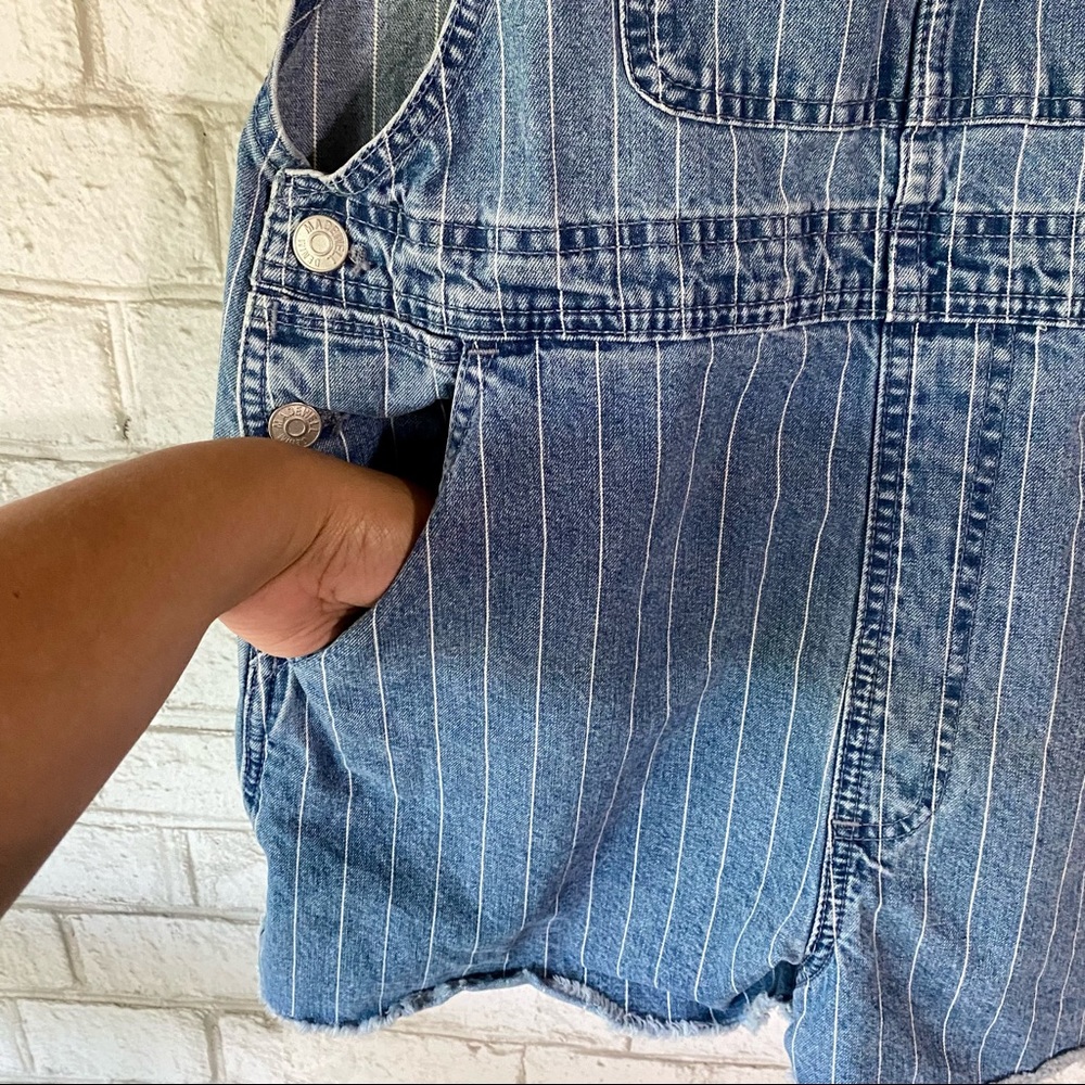 Madewell pinyon short overalls pinstripe - Picture 6 of 13